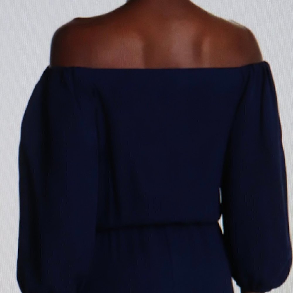 THEORY Off the Shoulder Classic Jumpsuit Size M - Picture 6 of 7